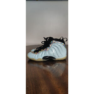 Nike Little Posite One Shoes Youth Size 6.5Y Blue Iridescent Sneakers DH6490-400